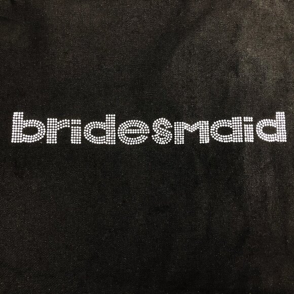 Imagin8 Bridesmaid Bedazzled Rhinestone Bling Black Shoulder Tote/Duffle Bag NWT - Picture 10 of 11